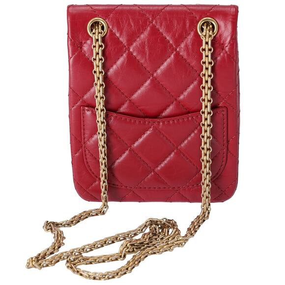 CHANEL Matelasse 2.55 Reissue Shoulder Bag Red Calfskin Leather - Picture 3 of 7